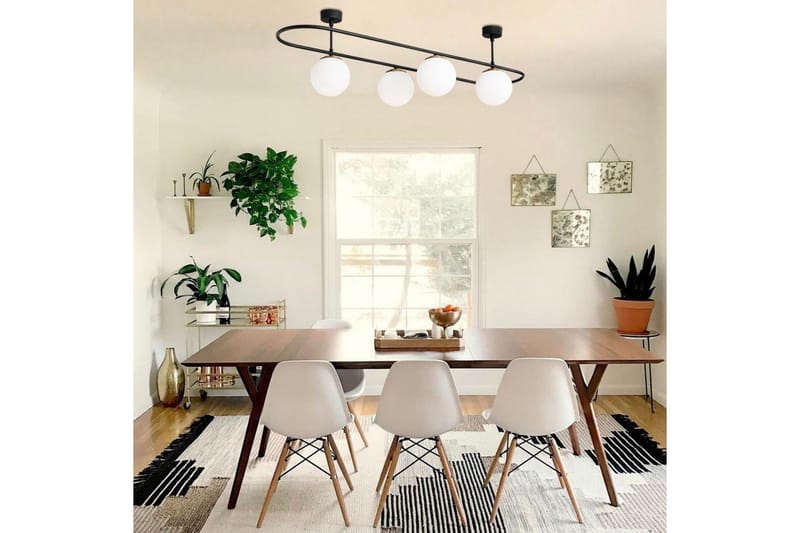 Taklampe Wynel Black / White Fire sokkel - Fire sokkel - Belysning - Innendørsbelysning & Lamper - Taklampe - Pendellamper & Hengelamper