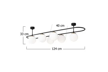 Taklampe Wynel Black / White Seks Kontakt - Seks Kontakt - Belysning - Innendørsbelysning & Lamper - Taklampe - Pendellamper & Hengelamper