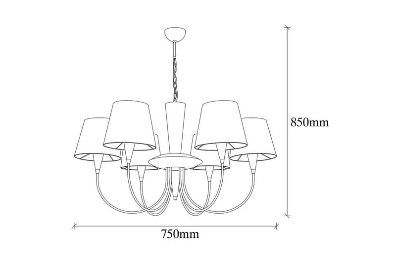 Taklampe Yelra Antikk - Gull - Belysning - Innendørsbelysning & Lamper - Taklampe - Pendellamper & Hengelamper