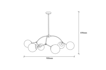 Taklampe Yenda Hvit / Svart - Svart/Hvit - Belysning - Innendørsbelysning & Lamper - Taklampe - Pendellamper & Hengelamper