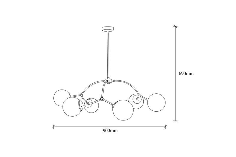 Taklampe Yenda Hvit / Svart - Svart/Hvit - Belysning - Innendørsbelysning & Lamper - Taklampe - Pendellamper & Hengelamper