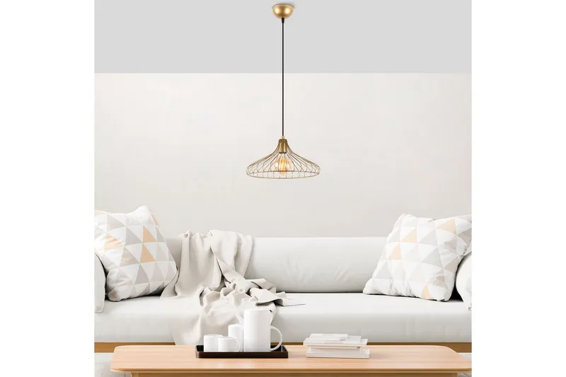 Taklampe Zairon Skinnende Gull - Skinnende Gull - Belysning - Innendørsbelysning & Lamper - Taklampe - Pendellamper & Hengelamper