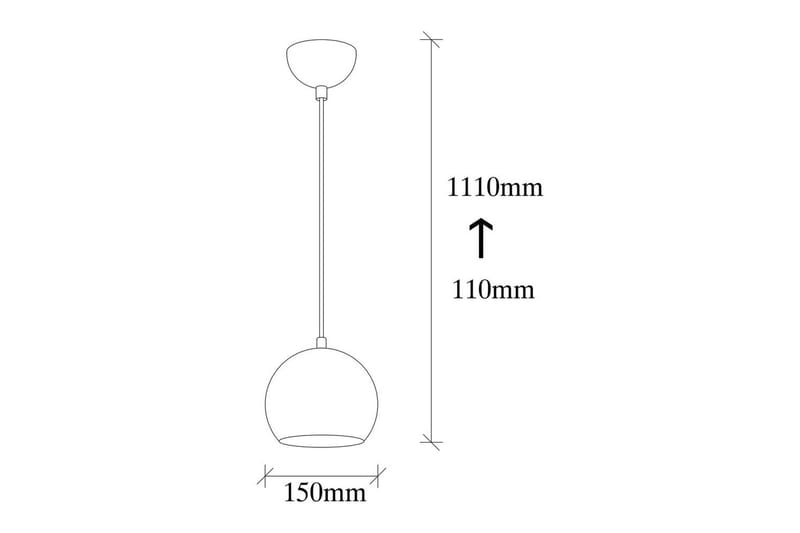 Taklampe Zana Gull - Gull - Belysning - Innendørsbelysning & Lamper - Taklampe - Pendellamper & Hengelamper