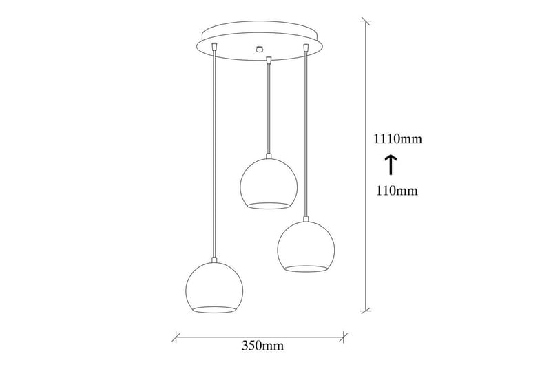 Taklampe Zana Vintage Kule Tre - Gull - Belysning - Innendørsbelysning & Lamper - Taklampe - Pendellamper & Hengelamper