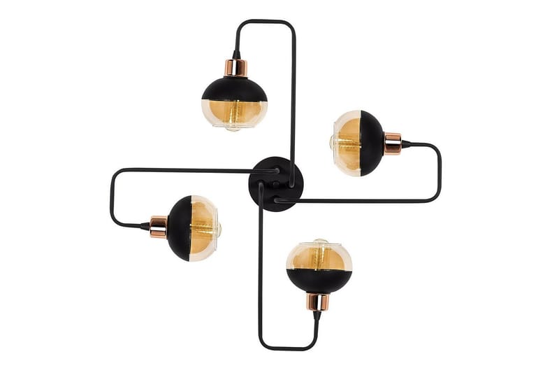 Taklampe Zarethia Svart / Kobber - Kobber/Svart - Belysning - Innendørsbelysning & Lamper - Taklampe - Plafondlampe
