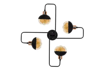 Taklampe Zarethia Svart / Kobber - Kobber/Svart - Belysning - Innendørsbelysning & Lamper - Taklampe - Plafondlampe