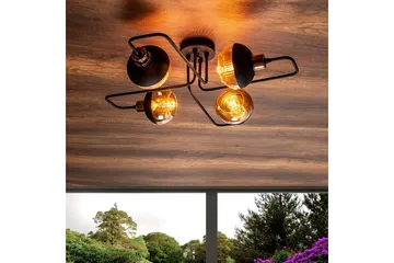 Taklampe Zarethia Svart / Kobber - Kobber/Svart - Belysning - Innendørsbelysning & Lamper - Taklampe - Plafondlampe