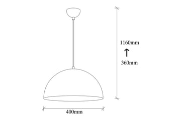 Taklampe Zephyra Svart / Gull - Diameter: 40 cm - Belysning - Innendørsbelysning & Lamper - Taklampe - Pendellamper & Hengelamper