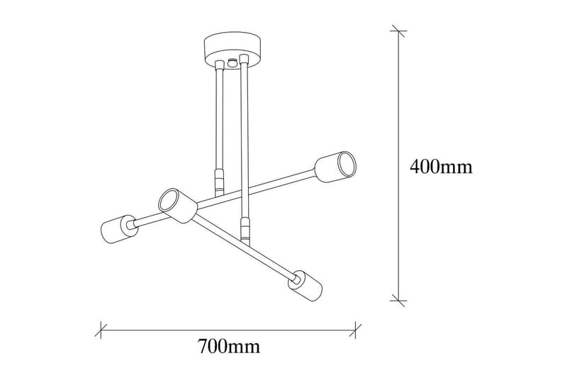 Taklampe Pareek Svart - Svart - Belysning - Innendørsbelysning & Lamper - Taklampe - Plafondlampe