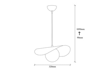 Taklampe Pelyn Svart / Hvit - Svart / Hvit - Belysning - Innendørsbelysning & Lamper - Taklampe - Pendellamper & Hengelamper