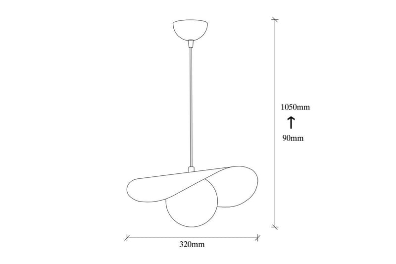 Taklampe Pelyn Svart / Hvit - Svart / Hvit - Belysning - Innendørsbelysning & Lamper - Taklampe - Pendellamper & Hengelamper