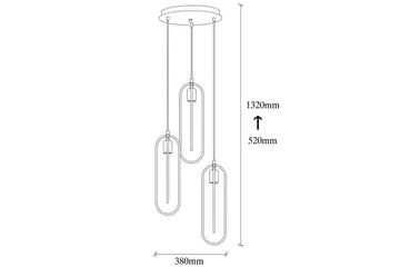 Taklampe Pindor Thre Svart / Gull - Gull/Svart - Belysning - Innendørsbelysning & Lamper - Taklampe - Pendellamper & Hengelamper