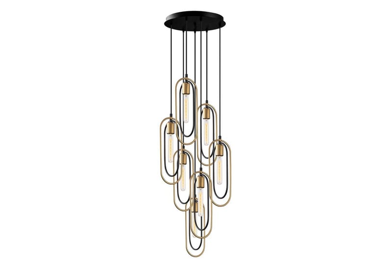 Taklampe Pindor Thre Svart / Gull - Svart - Belysning - Innendørsbelysning & Lamper - Taklampe - Pendellamper & Hengelamper