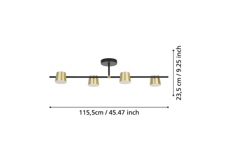 Takpendel Eglo Altamira Svart/Messing - Belysning - Innendørsbelysning & Lamper - Taklampe - Pendellamper & Hengelamper