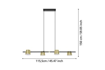 Takpendel Eglo Altamira Svart/Messing - Belysning - Innendørsbelysning & Lamper - Taklampe - Pendellamper & Hengelamper
