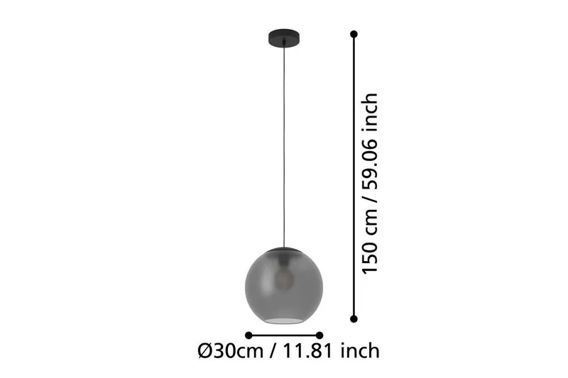 Takpendel Eglo Arangona Svart/Grå - Belysning - Innendørsbelysning & Lamper - Taklampe - Pendellamper & Hengelamper