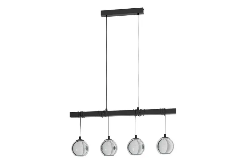 Takpendel Eglo Argallo Svart/Gjennomsiktig med 4 Lamper, undefined