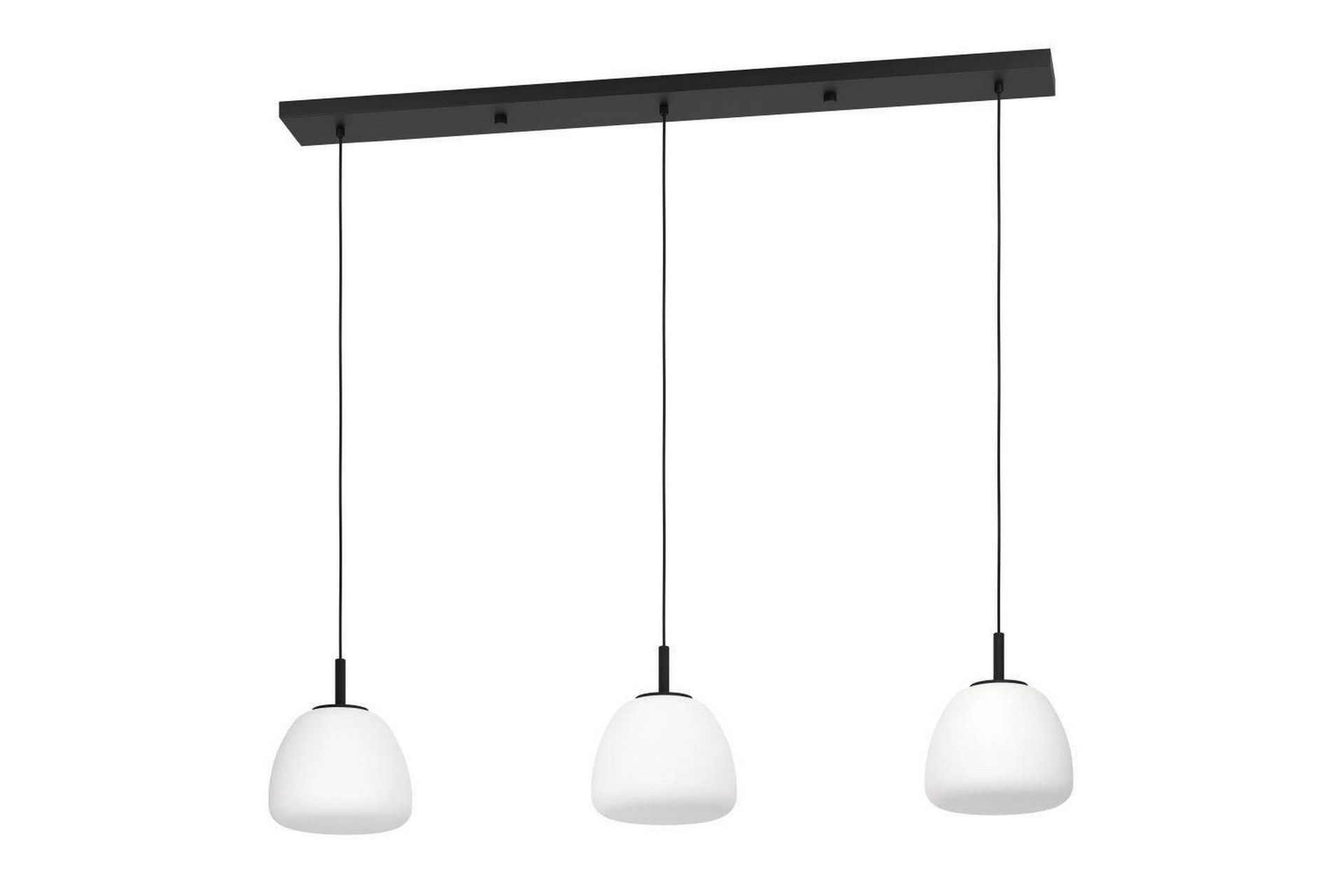 Takpendel Eglo Balmes Svart/Opalhvit med 3 Lamper -
