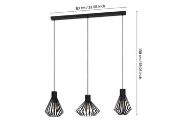 Takpendel Eglo Basidano Svart med 3 Lamper - Belysning - Innendørsbelysning & Lamper - Taklampe - Pendellamper & Hengelamper