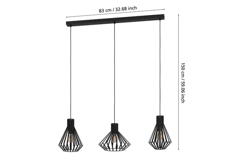 Takpendel Eglo Basidano Svart med 3 Lamper - Belysning - Innendørsbelysning & Lamper - Taklampe - Pendellamper & Hengelamper