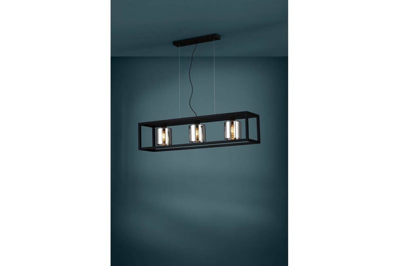 Takpendel Eglo Brisling Svart/Transparent Ramme med 3 Lamper - Belysning - Innendørsbelysning & Lamper - Taklampe - Pendellamper & Hengelamper