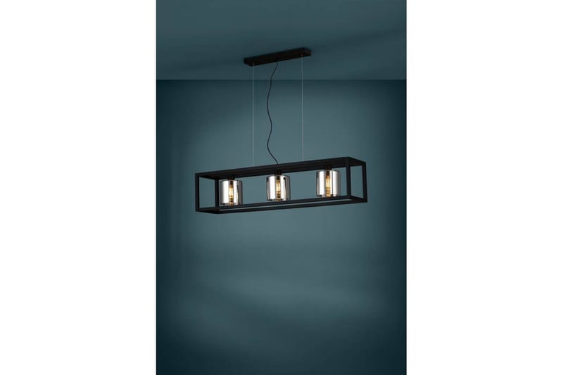 Takpendel Eglo Brisling Svart/Transparent Ramme med 3 Lamper - Belysning - Innendørsbelysning & Lamper - Taklampe - Pendellamper & Hengelamper