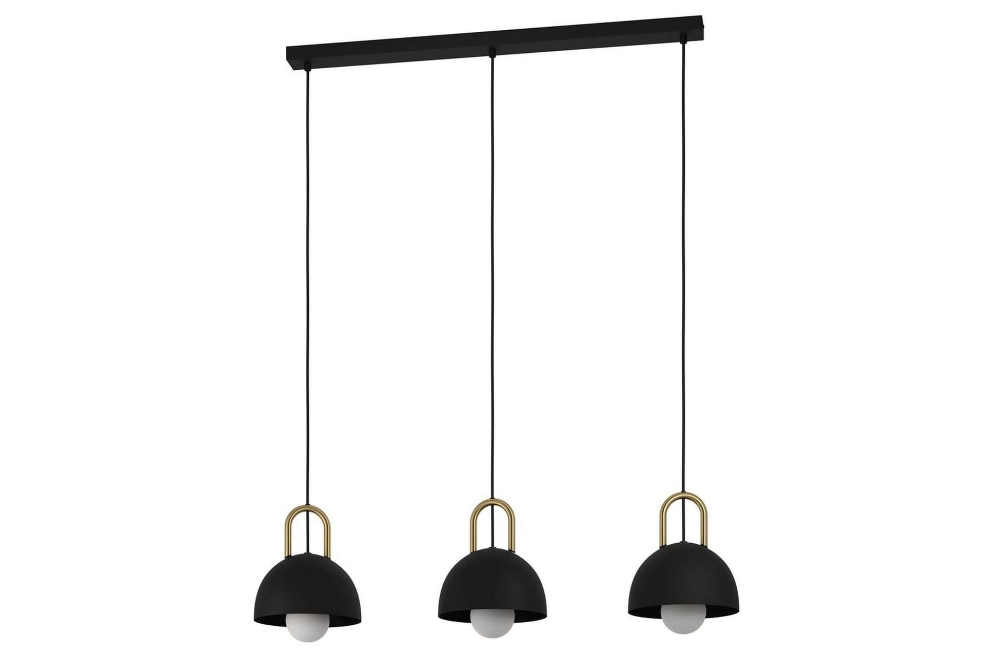Takpendel Eglo Calmanera med 3 lamper svart, messing - Svart/Messing
