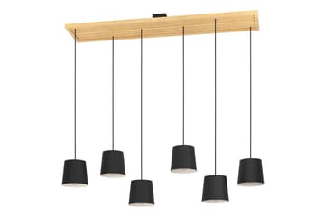 Takpendel Eglo Camarioca Svart/Tre med 5 Lamper - Belysning - Innendørsbelysning & Lamper - Taklampe - Pendellamper & Hengelamper