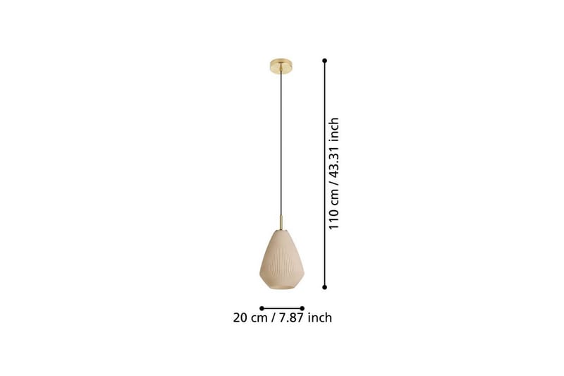 Takpendel Eglo Caprarola - Beige/Messing - Belysning - Innendørsbelysning & Lamper - Taklampe - Pendellamper & Hengelamper