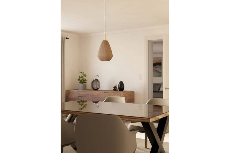 Takpendel Eglo Caprarola - Beige/Messing - Belysning - Innendørsbelysning & Lamper - Taklampe - Pendellamper & Hengelamper