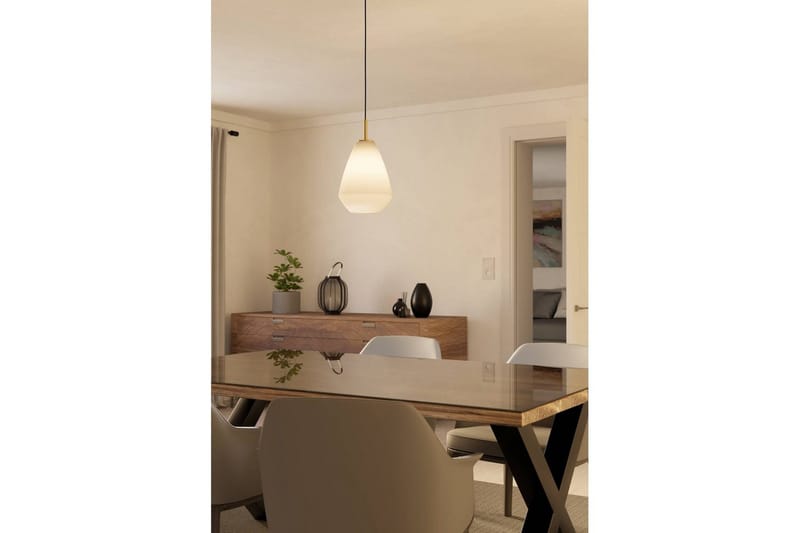 Takpendel Eglo Caprarola - Beige/Messing - Belysning - Innendørsbelysning & Lamper - Taklampe - Pendellamper & Hengelamper