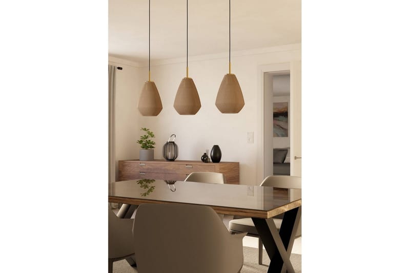 Takpendel Eglo Caprarola med 3 Lamper - Messing - Belysning - Innendørsbelysning & Lamper - Taklampe - Pendellamper & Hengelamper