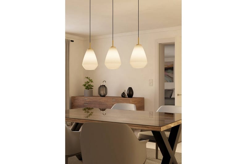 Takpendel Eglo Caprarola med 3 Lamper - Messing - Belysning - Innendørsbelysning & Lamper - Taklampe - Pendellamper & Hengelamper