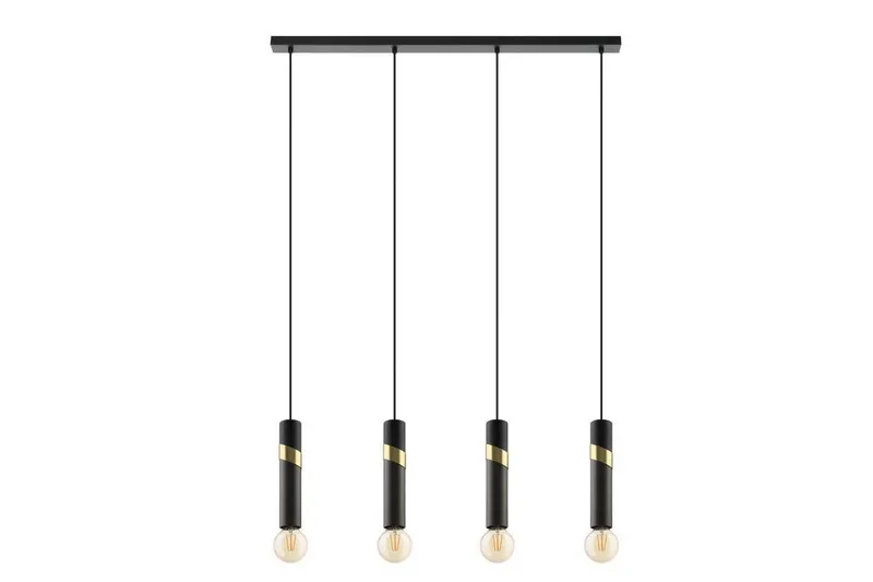 Takpendel Eglo Cedral Svart/Messing med 4 Lamper, undefined