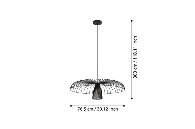 Takpendel Eglo Champerico Svart - Belysning - Innendørsbelysning & Lamper - Taklampe - Pendellamper & Hengelamper