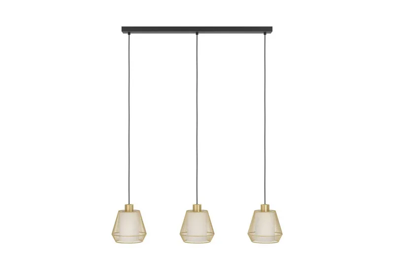 Takpendel Eglo Ciudadela med 3 Lamper - Messing/Hvit/Svart - Belysning - Innendørsbelysning & Lamper - Taklampe - Pendellamper & Hengelamper