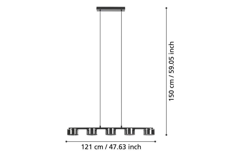 Takpendel Eglo Copillos Svart/Transparent med 5 Lamper - Belysning - Innendørsbelysning & Lamper - Taklampe - Pendellamper & Hengelamper