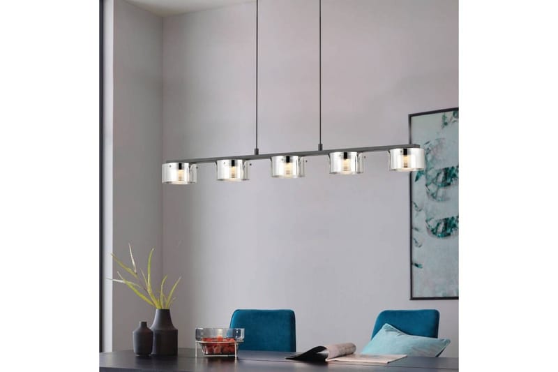 Takpendel Eglo Copillos Svart/Transparent med 5 Lamper - Belysning - Innendørsbelysning & Lamper - Taklampe - Pendellamper & Hengelamper