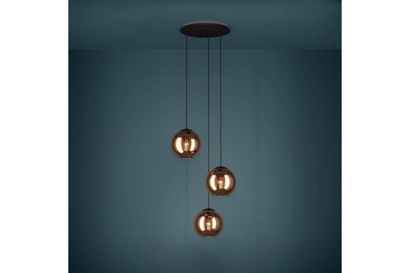 Takpendel Eglo Cordoba Rondell Svart/Kobber med 3 Lamper - Belysning - Innendørsbelysning & Lamper - Taklampe - Pendellamper & Hengelamper