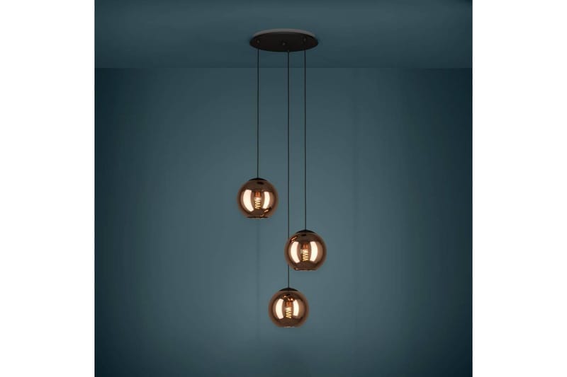 Takpendel Eglo Cordoba Rondell Svart/Kobber med 3 Lamper - Belysning - Innendørsbelysning & Lamper - Taklampe - Pendellamper & Hengelamper