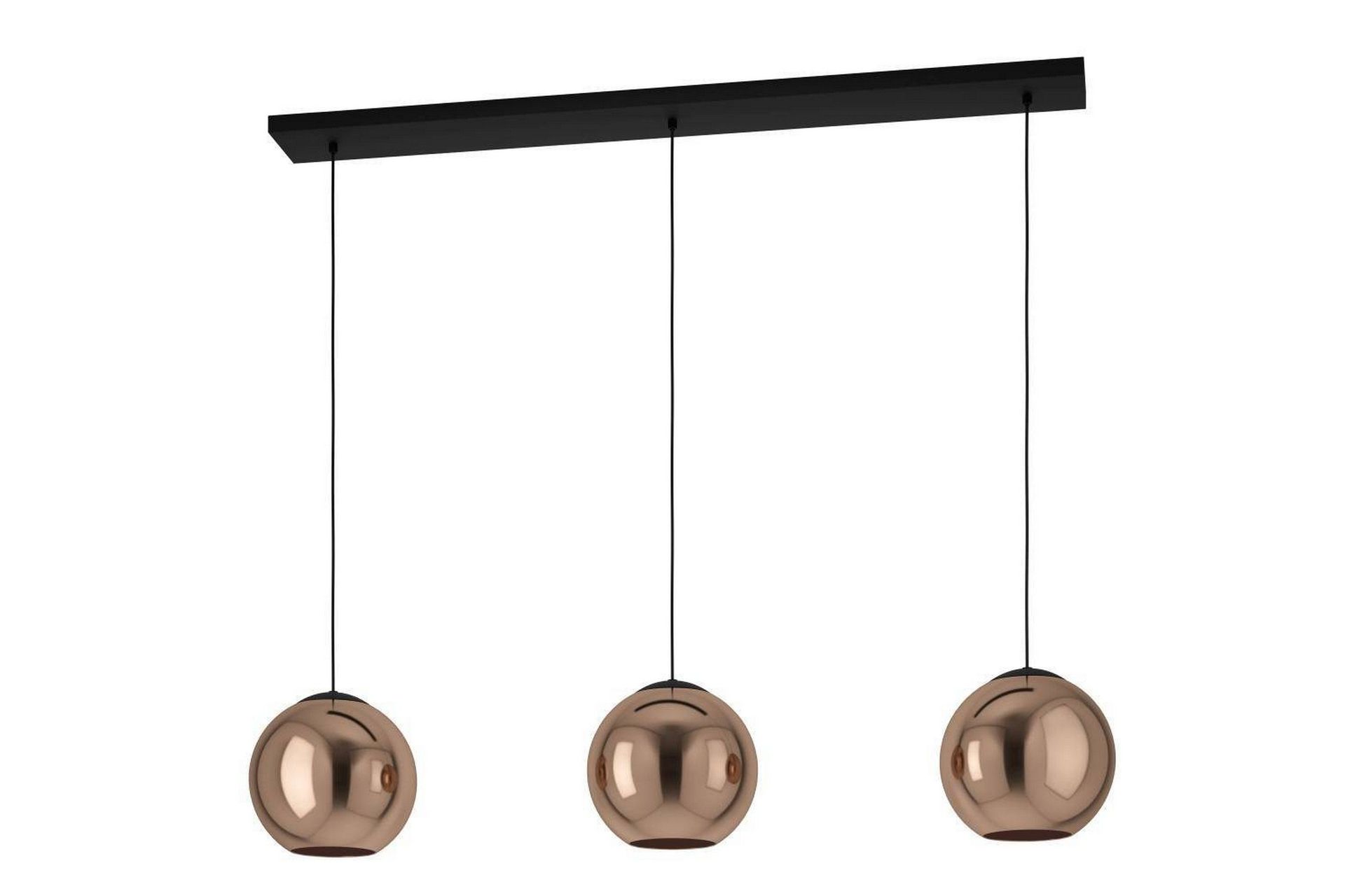 Takpendel Eglo Cordoba Svart/Kobber med 3 Lamper -