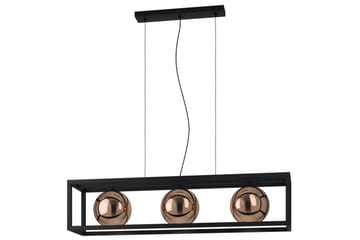 Takpendel Eglo Cordoba Svart/Kobber Ramme med 3 Lamper - Belysning - Innendørsbelysning & Lamper - Taklampe - Pendellamper & Hengelamper