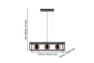 Takpendel Eglo Cordoba Svart/Kobber Ramme med 3 Lamper - Belysning - Innendørsbelysning & Lamper - Taklampe - Pendellamper & Hengelamper