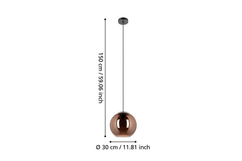Takpendel Eglo Cordoba Svart/Kobber - Belysning - Innendørsbelysning & Lamper - Taklampe - Pendellamper & Hengelamper