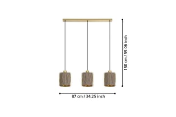 Takpendel Eglo Corojal Cappuccino/Messing med 3 Lamper - Belysning - Innendørsbelysning & Lamper - Taklampe - Pendellamper & Hengelamper