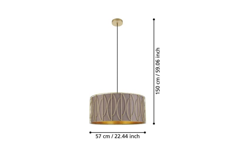 Takpendel Eglo Corojal Cappuccino/Messing - Belysning - Innendørsbelysning & Lamper - Taklampe - Pendellamper & Hengelamper