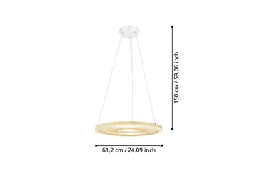 Takpendel Eglo Dehesa Rondell Hvit/Natur - Belysning - Innendørsbelysning & Lamper - Taklampe - Pendellamper & Hengelamper