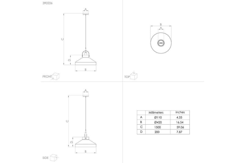 Takpendel Eglo Estepona Grå - Belysning - Innendørsbelysning & Lamper - Taklampe - Pendellamper & Hengelamper
