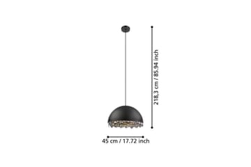 Takpendel Eglo Gaetano 2 Svart/Gull Krystall - Belysning - Innendørsbelysning & Lamper - Taklampe - Pendellamper & Hengelamper