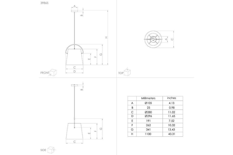 Takpendel Eglo Granadillos Svart - Belysning - Innendørsbelysning & Lamper - Taklampe - Pendellamper & Hengelamper